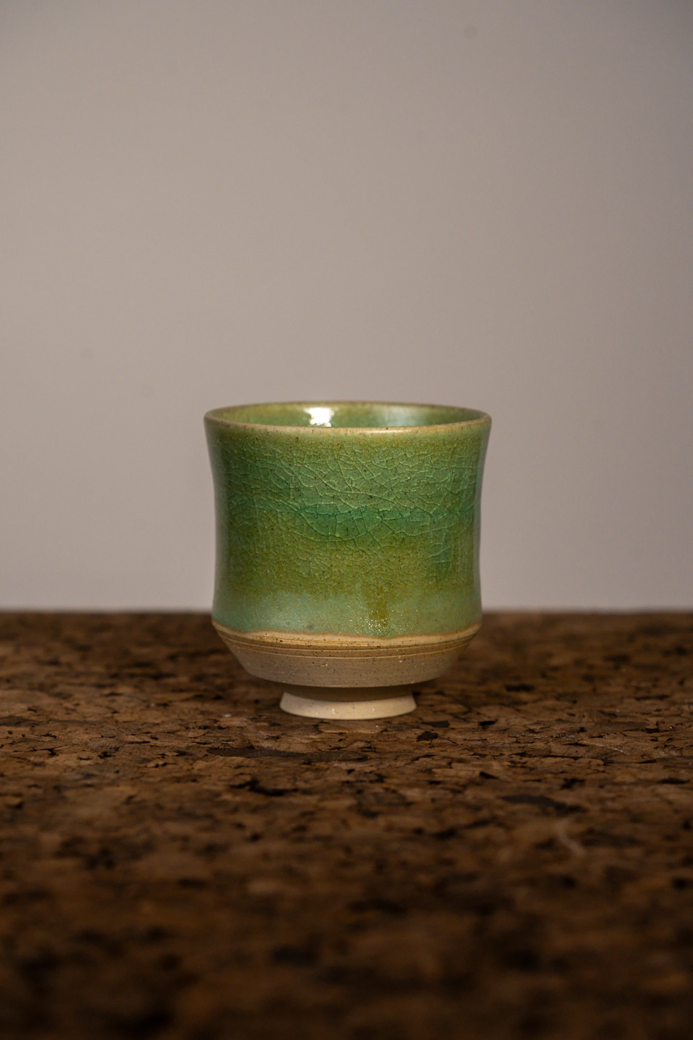 Green Crackle Cup III