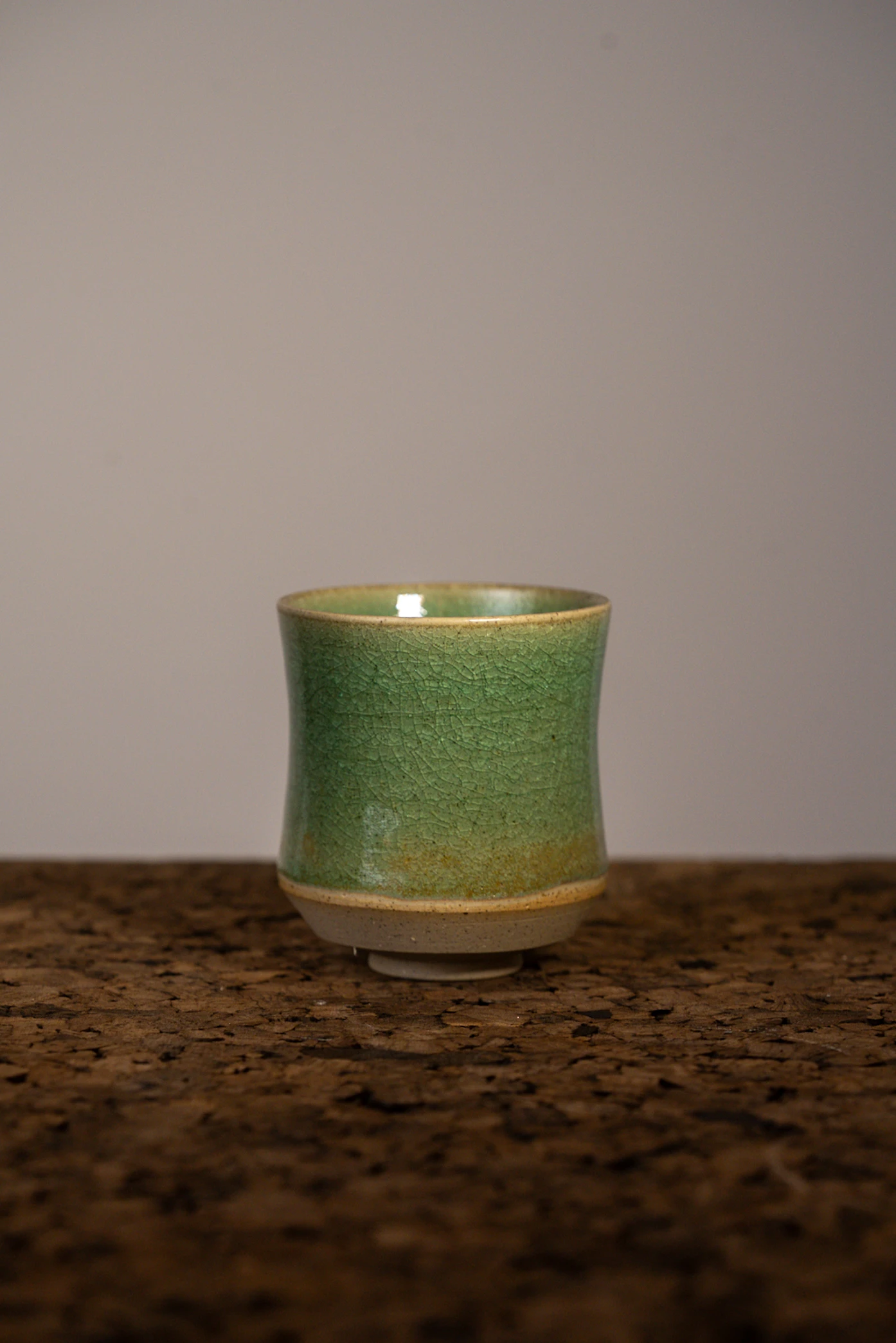 Green Crackle Cup II