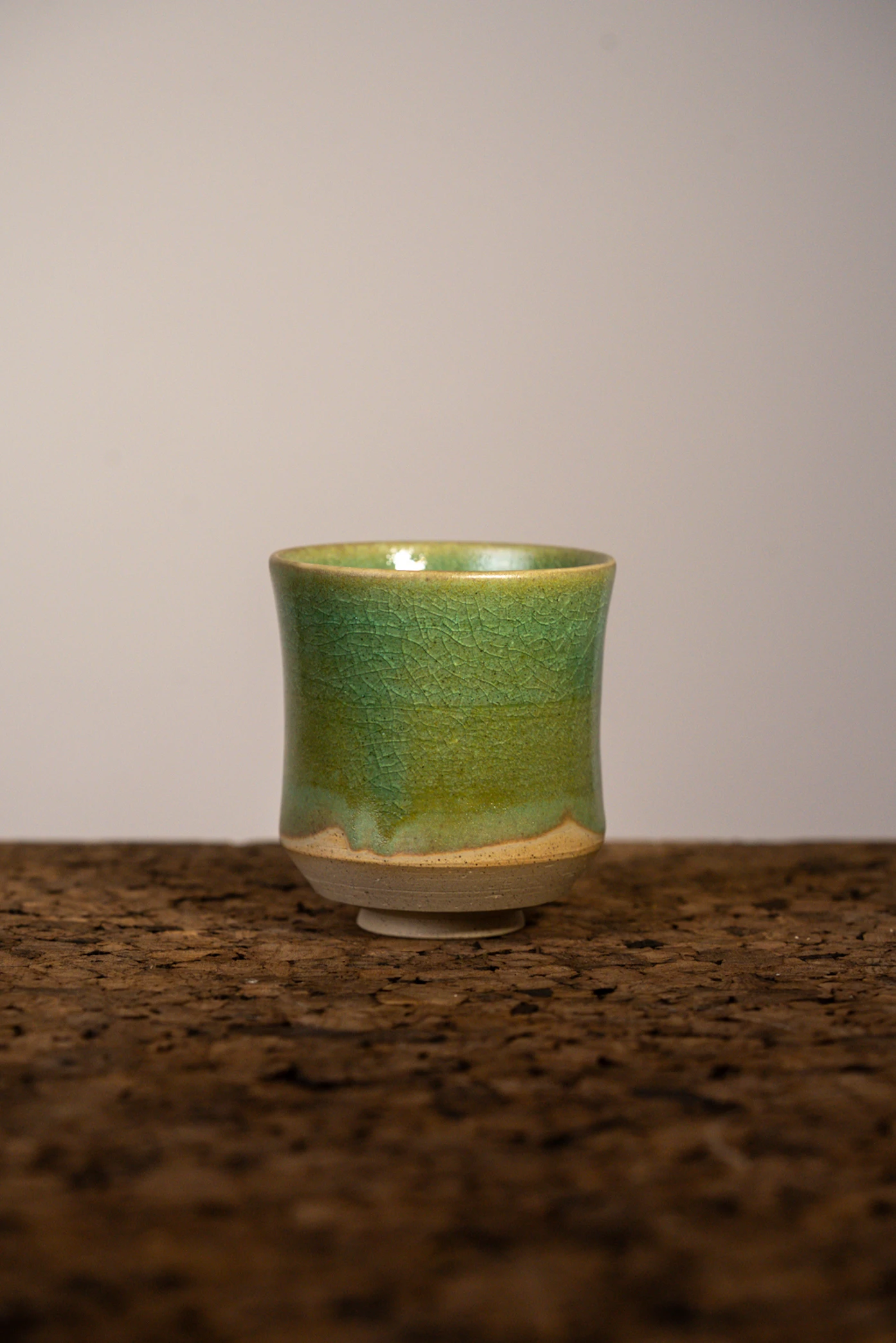 Green Crackle Cup I